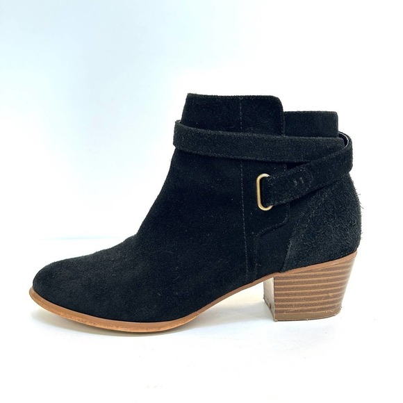 Giani Bernini Ankle Oleesia Suede Leather Black Boot Bootie, Size 7 - Picture 5 of 11